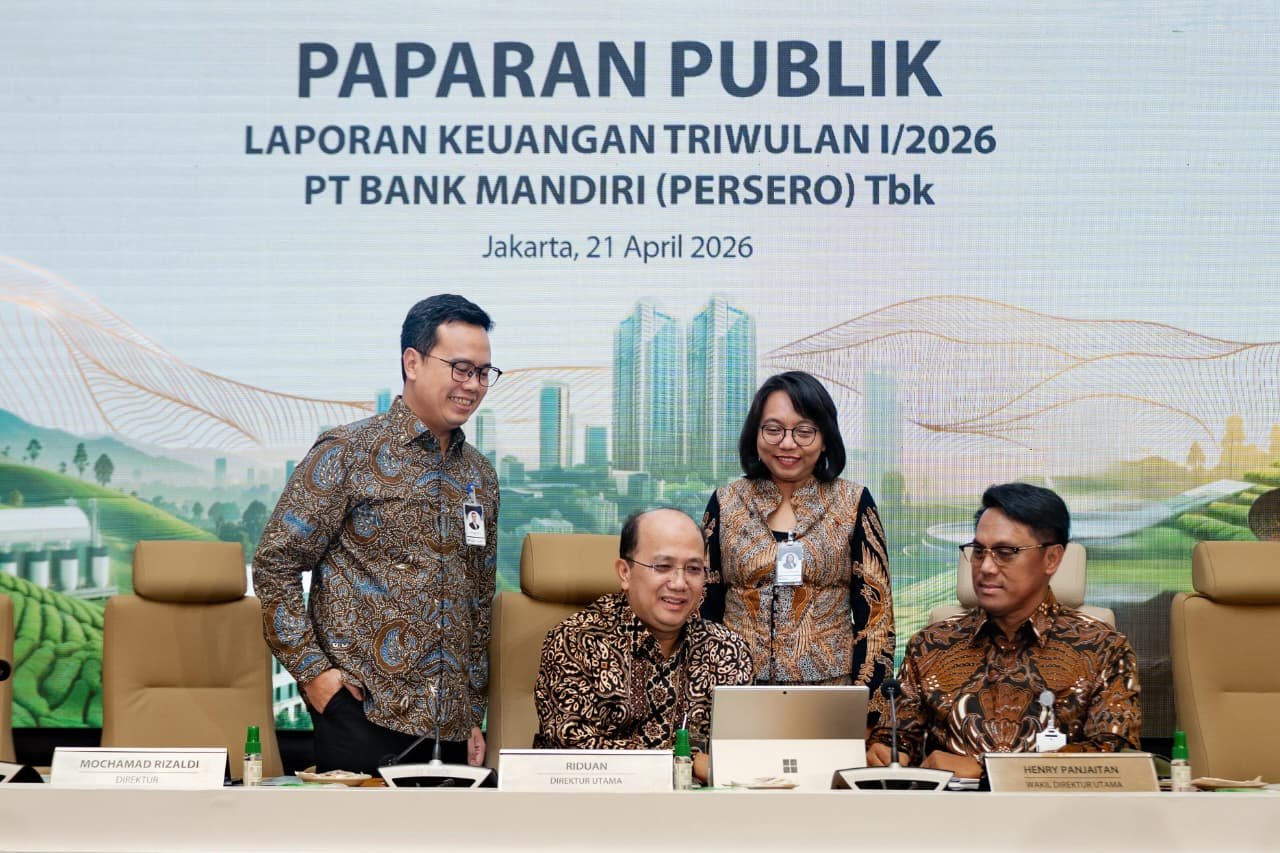 Bank Mandiri (BMRI) Raih Laba Bersih Rp15,4 Triliun di 1Q26, Didukung Kredit Tumbuh 17,4%